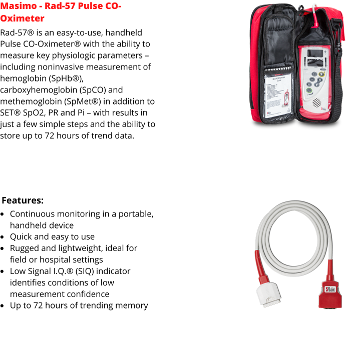 Masimo Rad57 Handheld Pulse Oximeter, SpO2/BPM/PI