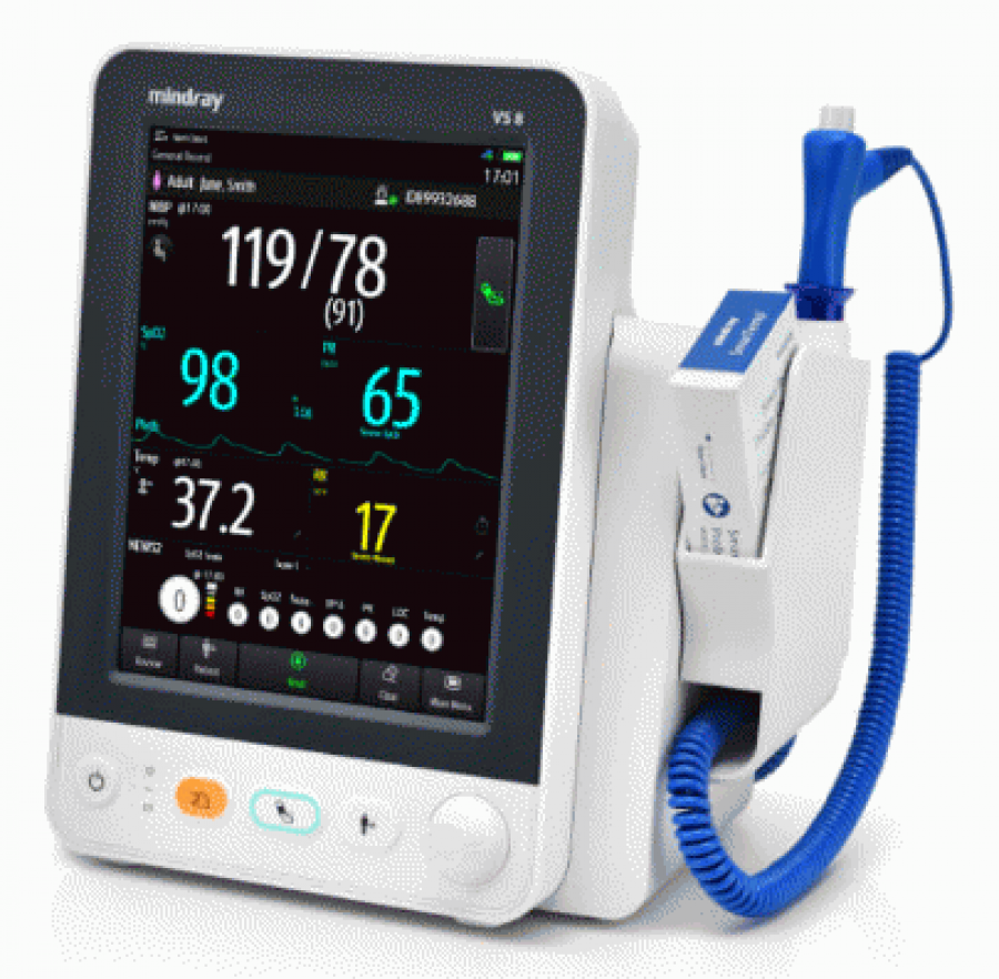 VS8 Vital Signs Blood Pressure Monitor with Nellcor Oximax SpO2 (Optional Thermometer)