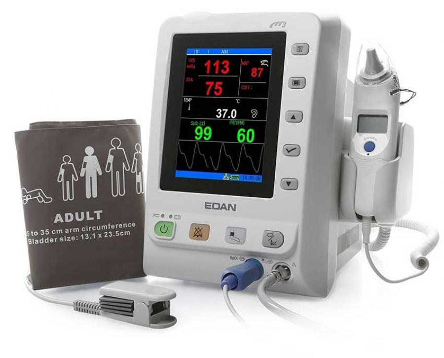 EDAN M3 Vital Signs Monitor w/ Infrared Ear Thermometer