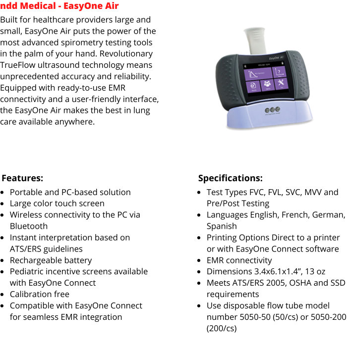 ndd Medical EasyOne Air 25002A